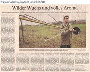 Zeitungsartikel in Thüringer Allgemeine vom 23.02.2019